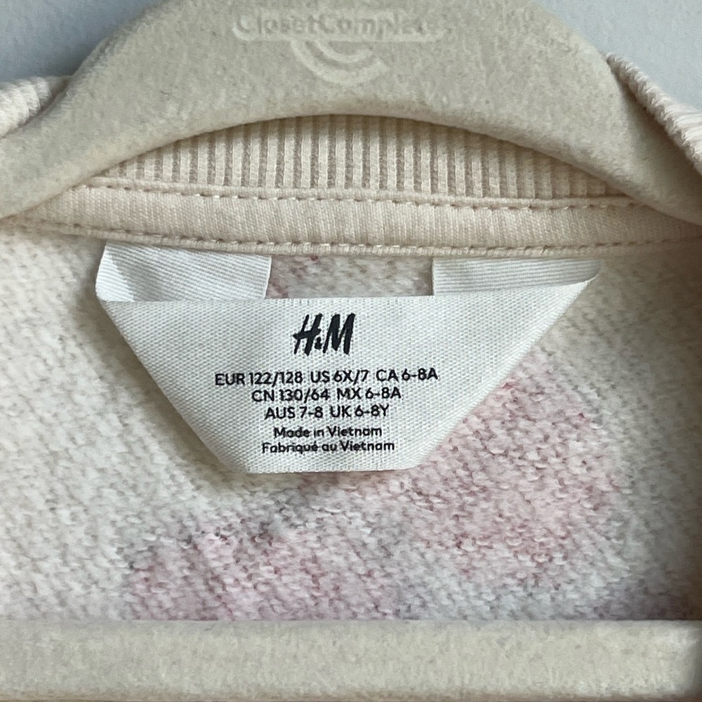 H&M Cream Sweater with Red Heart Lollipop Design - US 6X/7 - Picture 8 of 10
